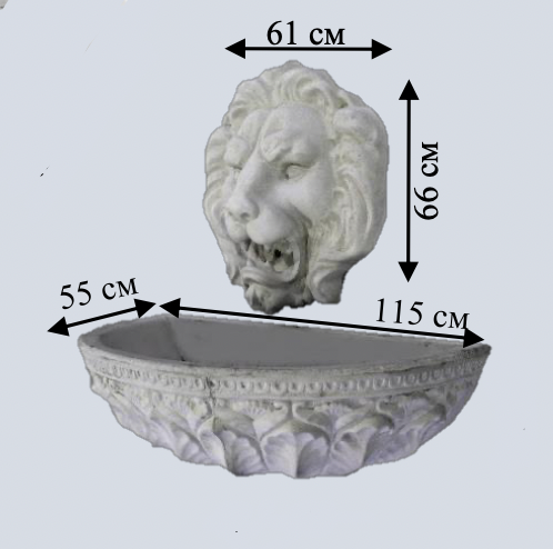 Фонтан настінний "Лев" 2